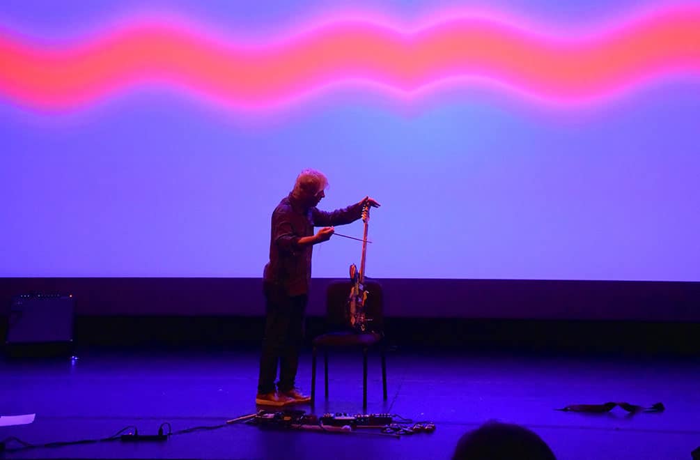 Lee Ranaldo playing at the Getty