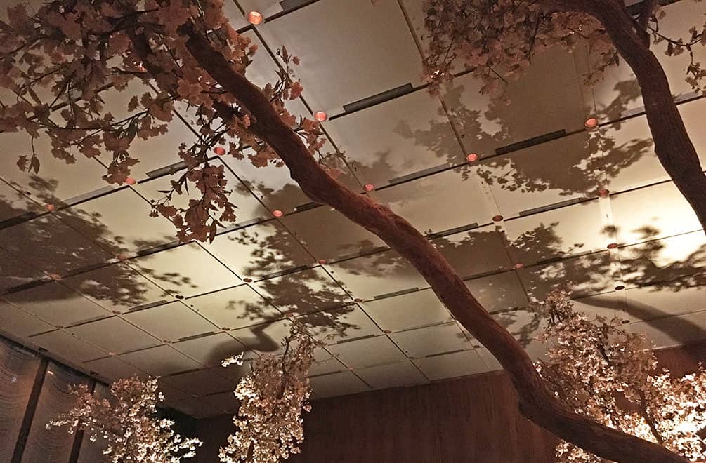 Four Seasons Restaurant ceiling shadows before closing