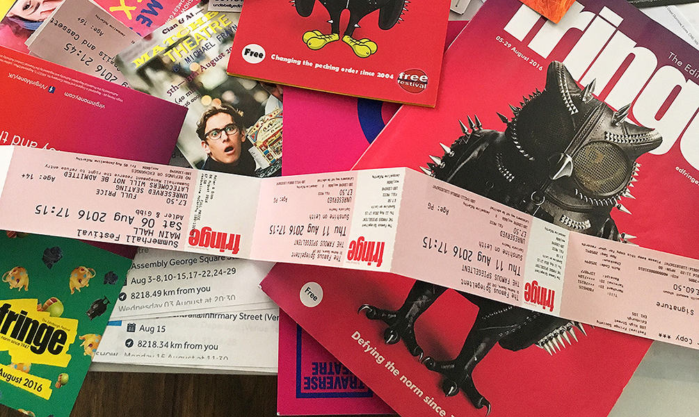 Edinburgh Fringe Festival Program and flyers