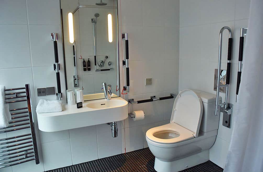 Bathroom at CitizenM Glasgow Hotel