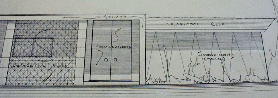 Detail of architect Hugh Taylor plan